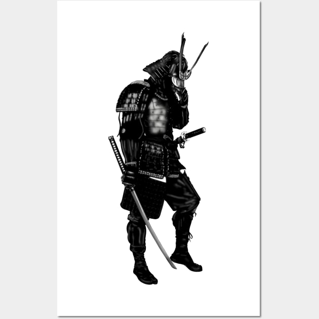 Samurai Silhouette #3 Wall Art by GrizzlyVisionStudio